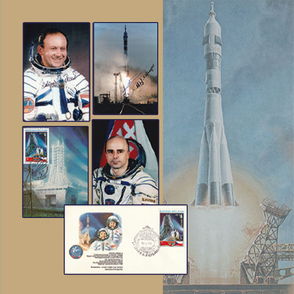 Plakát Česko-slovenští kosmonauti<br>výstava Jaroslava Navary