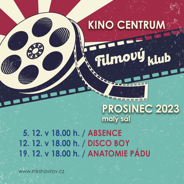Plakát FILMOVÝ KLUB<br>prosinec 2023