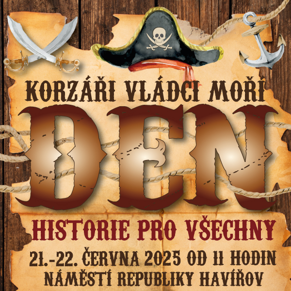 Plakát <b>KORZÁŘI VLÁDCI MOŘÍ – DEN HISTORIE PRO VŠECHNY!</b>