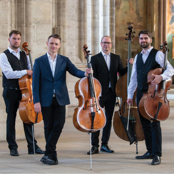 Plakát <b>PRAGUE CELLO QUARTET: KONCERT<br>(MKSH není pořadatel)</b>