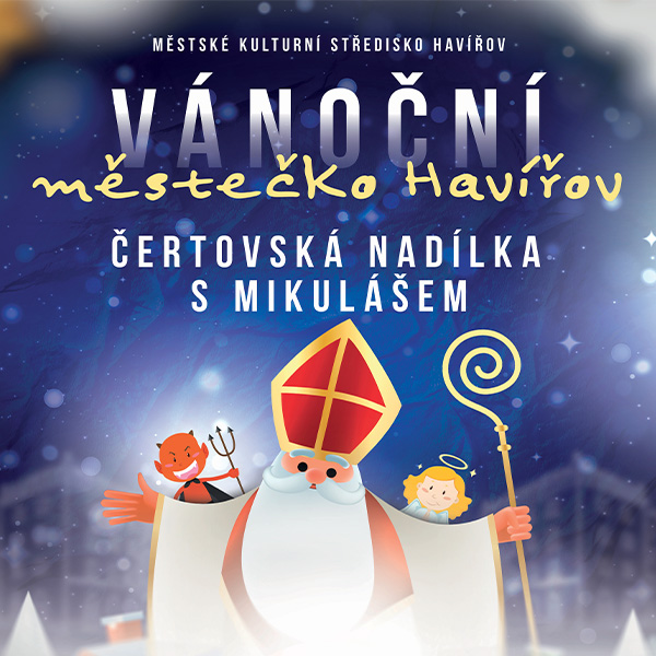 Plakát <b>POZVÁNKA NA ČERTOVSKOU NADÍLKU<br> S MIKULÁŠEM</b>