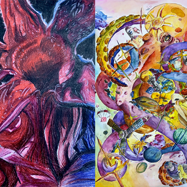 Plakát <b>Výstava prací absolventů výtvarného oboru</b>