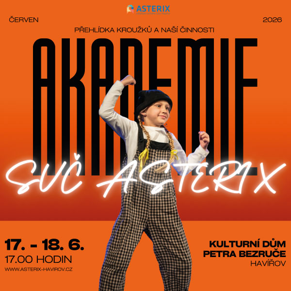 Plakát <b>Akademie SVČ Asterix 2026</b>